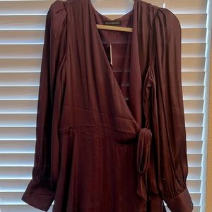 Dark Purple Wrap Dress